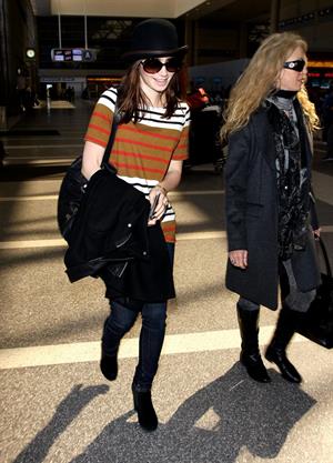 Lily Collins LAX airport in Los Angeles, March 4, 2013 
