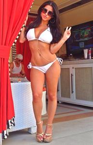 Nicole Isaacs in a bikini