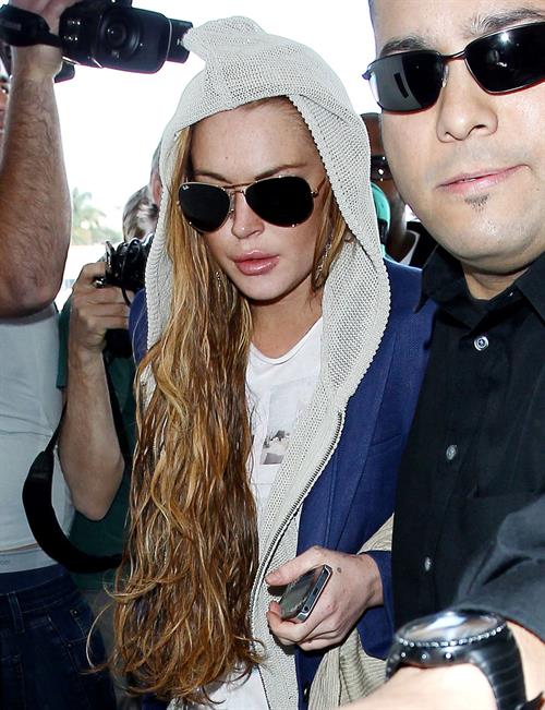 Lindsay Lohan at LAX Airport 4/18/13