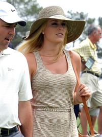 Lindsey Vonn First round of the 2013 Masters Tournament at Augusta National Golf Club 11.04.13 