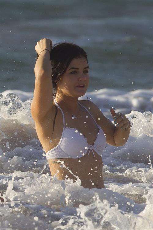 Lucy Hale On the Beach with her boyfriend Graham Rogers and friends, Hawaii, on June 6, 2013