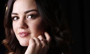 Lucy Hale posing for Carlo Allegri portraits in New York City - November 20, 2012 