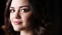 Lucy Hale posing for Carlo Allegri portraits in New York City - November 20, 2012 