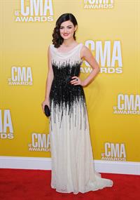 Lucy Hale 46th annual CMA awards in Nashville 11/1/12