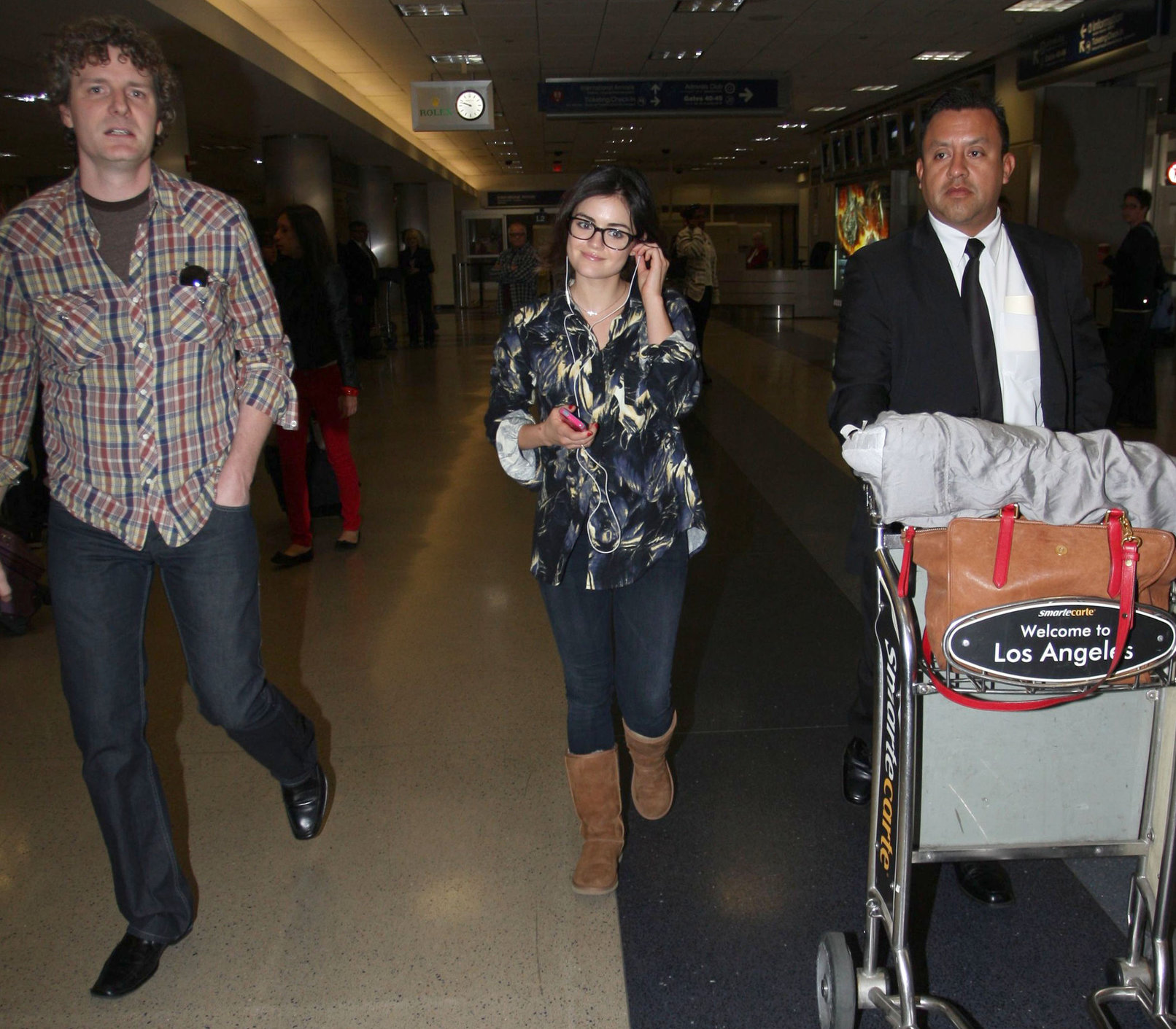 Lucy Hale arriving at LAX