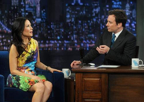 Lucy Liu Pictures Lucy Liu Late Night with Jimmy Fallon in NYC 1/29/13