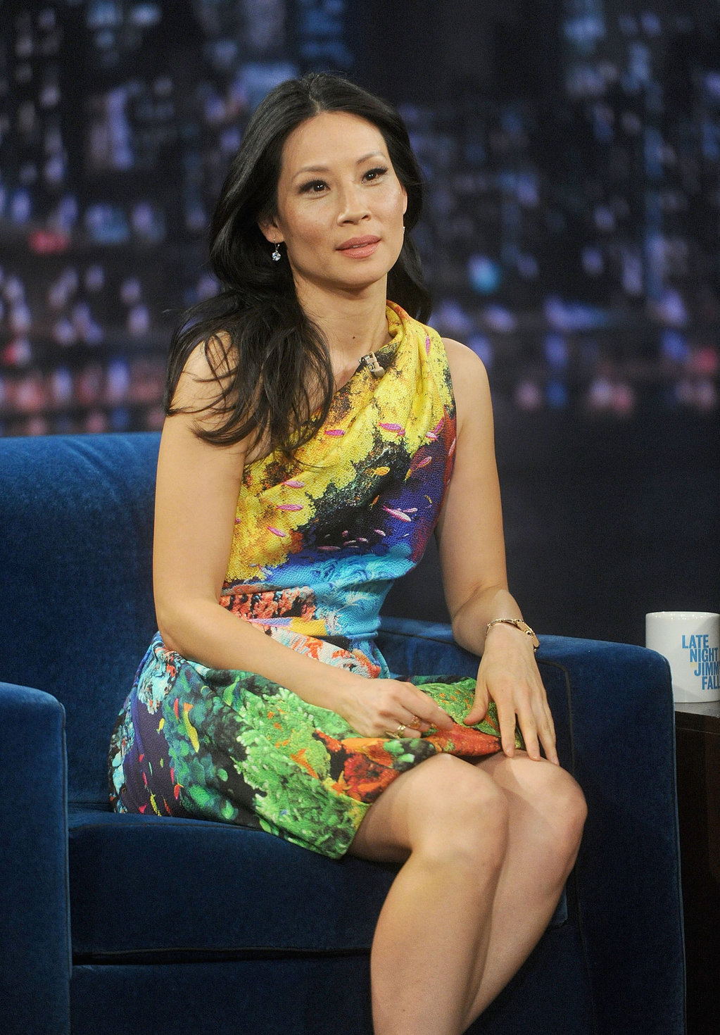 Lucy Liu Late Night with Jimmy Fallon in NYC 1/29/13 
