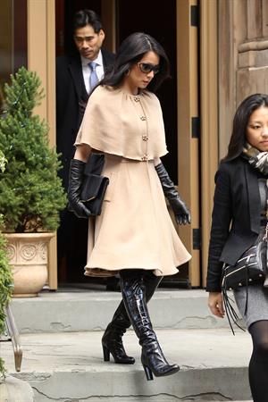 Lucy Liu leaving her apartment in NYC 12/13/12 