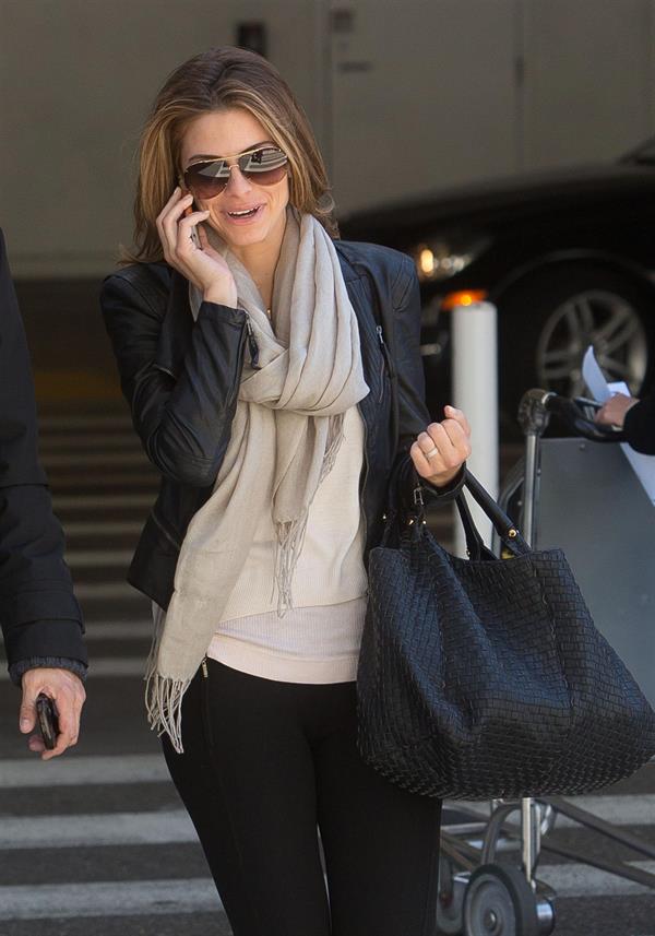 Maria Menounos arrives at LAX Airport on March 10, 2013