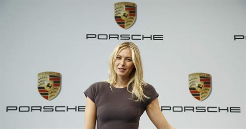 Maria Sharapova unveiled as Porsche's new brand ambassador in Stuttgart 4/22/13 