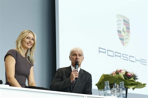 Maria Sharapova unveiled as Porsche's new brand ambassador in Stuttgart 4/22/13 