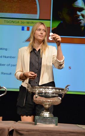 Maria Sharapova 2013 French Open draw ceremony in Paris May 24, 2013 