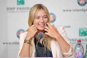 Maria Sharapova Speaks during a press conference at the Roland Garros May 24, 2013 