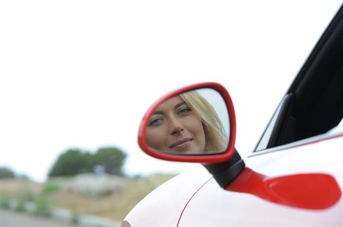 Maria Sharapova Porsche photoshoot in Manhattan Beach, California on July 11, 2013 