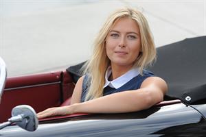 Maria Sharapova Porsche photoshoot in Manhattan Beach, California on July 11, 2013 