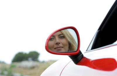 Maria Sharapova Porsche photoshoot in Manhattan Beach, California on July 11, 2013 