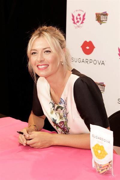 Maria Sharapova poses during Maria Sharapova launches her Sugarpova Candy Collection December 13, 2012 
