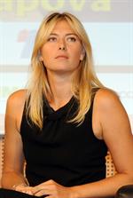 Maria Sharapova attends a press conference to present Saturday's exhibition match Milan November 30, 2012 