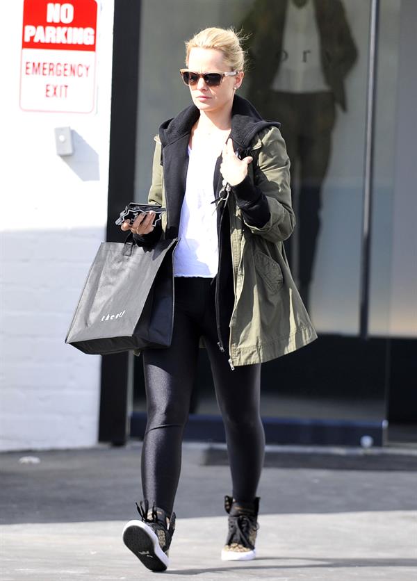 Mena Suvari - Out and about in Beverly Hills on February 21, 2013