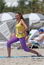 Michelle Heaton Filming a fitness show on Miami Beach, Florida (May 21, 2013) 
