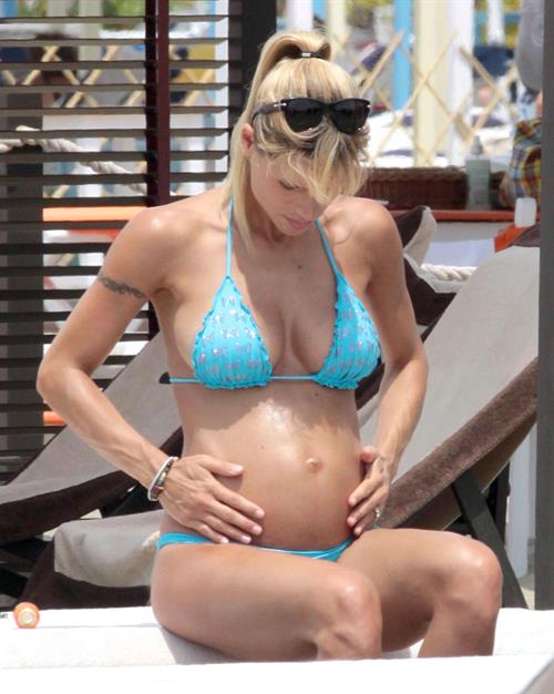 Michelle Hunziker Bikini candis at the beach in Forte dei Marmi on June 29, 2013