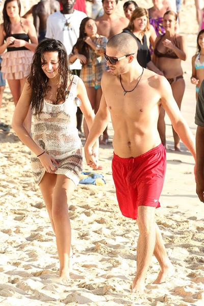 Michelle Keegan beach candids in Barbados December 30, 2011