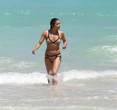 Michelle Rodriguez enjoying the sun at Miami Beach April 26-2013 