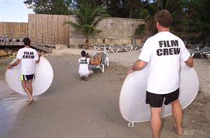 Sandy Nude Pictures Sandy in Sandy on the Sand for ALS Scan