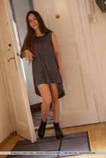 Maxima in  Andea  for MetArt - Maxima sensually strips on the chair baring her sweet pussy.