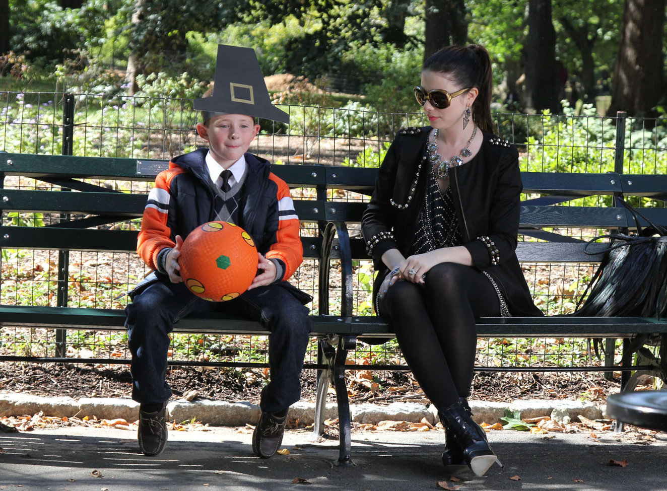 Michelle Trachtenberg Pictures Michelle Trachtenberg on the Set of Gossip Girl in Central Park - September 24, 2012