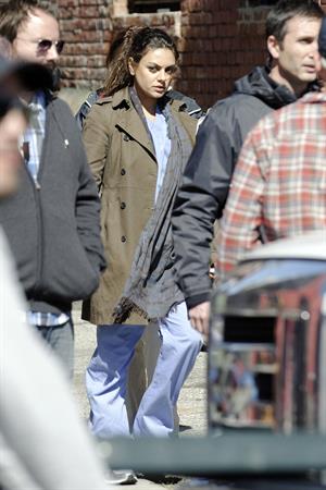 Mila Kunis on the set of The Angriest Man In Brooklyn in Hollywood (February 20, 2013) 
