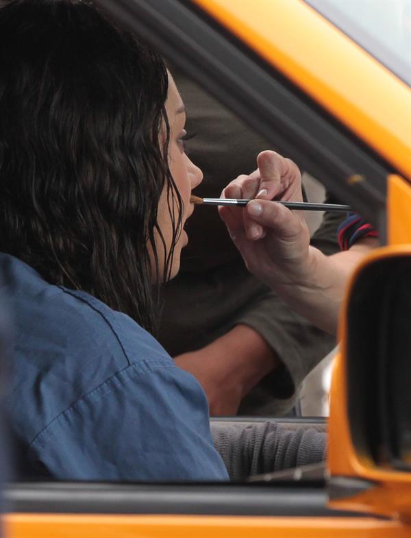 Mila Kunis on the set of ''The Angriest Man in Brooklyn'' October 4, 2012 
