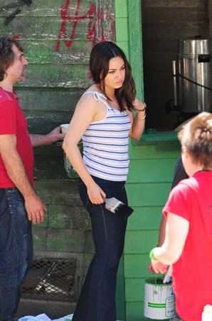 Mila Kunis - Booty in tight jeans on the set of  Blood Ties  in New York City (May 29, 2012)