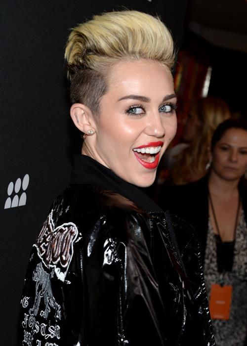 Miley Cyrus Attends the Myspace relaunch at The El Rey Theater in Los Angeles on June 12, 2013