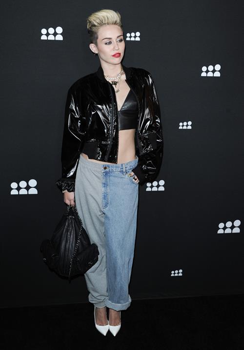 Miley Cyrus Attends the Myspace relaunch at The El Rey Theater in Los Angeles on June 12, 2013