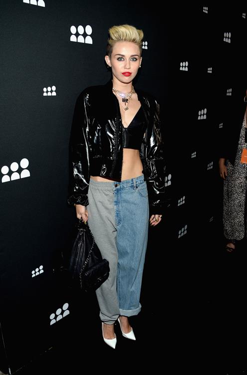 Miley Cyrus Attends the Myspace relaunch at The El Rey Theater in Los Angeles on June 12, 2013