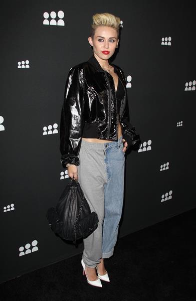 Miley Cyrus Attends the Myspace relaunch at The El Rey Theater in Los Angeles on June 12, 2013