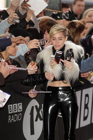 Miley Cyrus – BBC Radio 1 arrival in London 11/12/13  