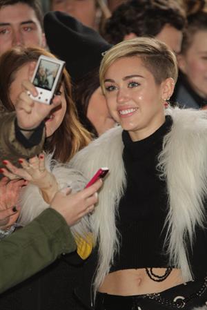 Miley Cyrus – BBC Radio 1 arrival in London 11/12/13  