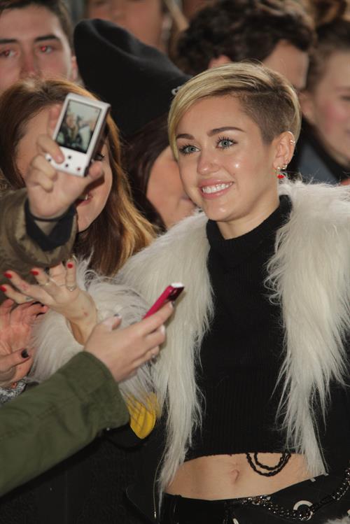 Miley Cyrus – BBC Radio 1 arrival in London 11/12/13  