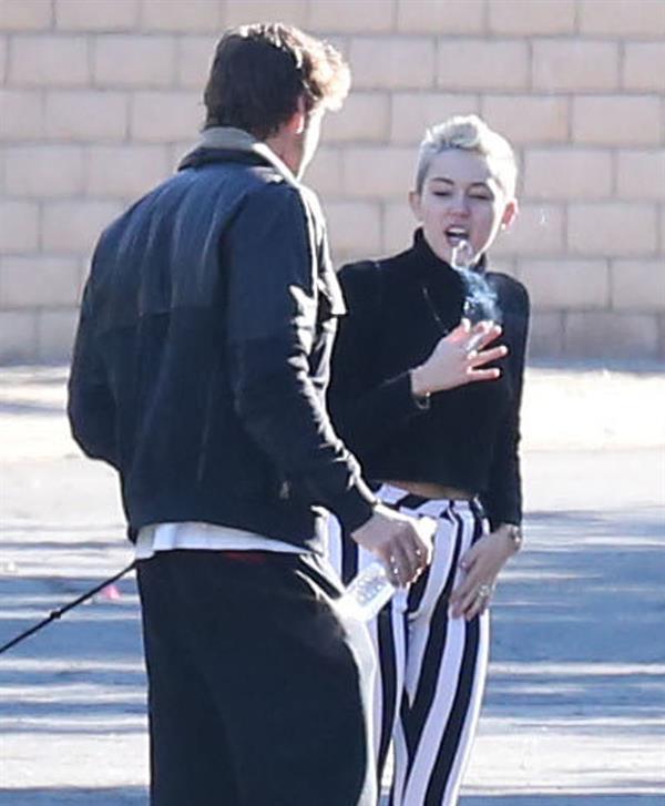 Miley Cyrus leaving a family gathering in Palm Springs 12/26/12 