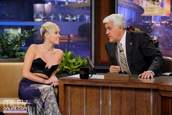 Miley Cyrus on The Tonight Show with Jay Leno 10/12/12 