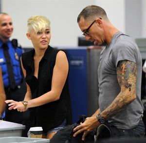 Miley Cyrus in booty shorts in LA