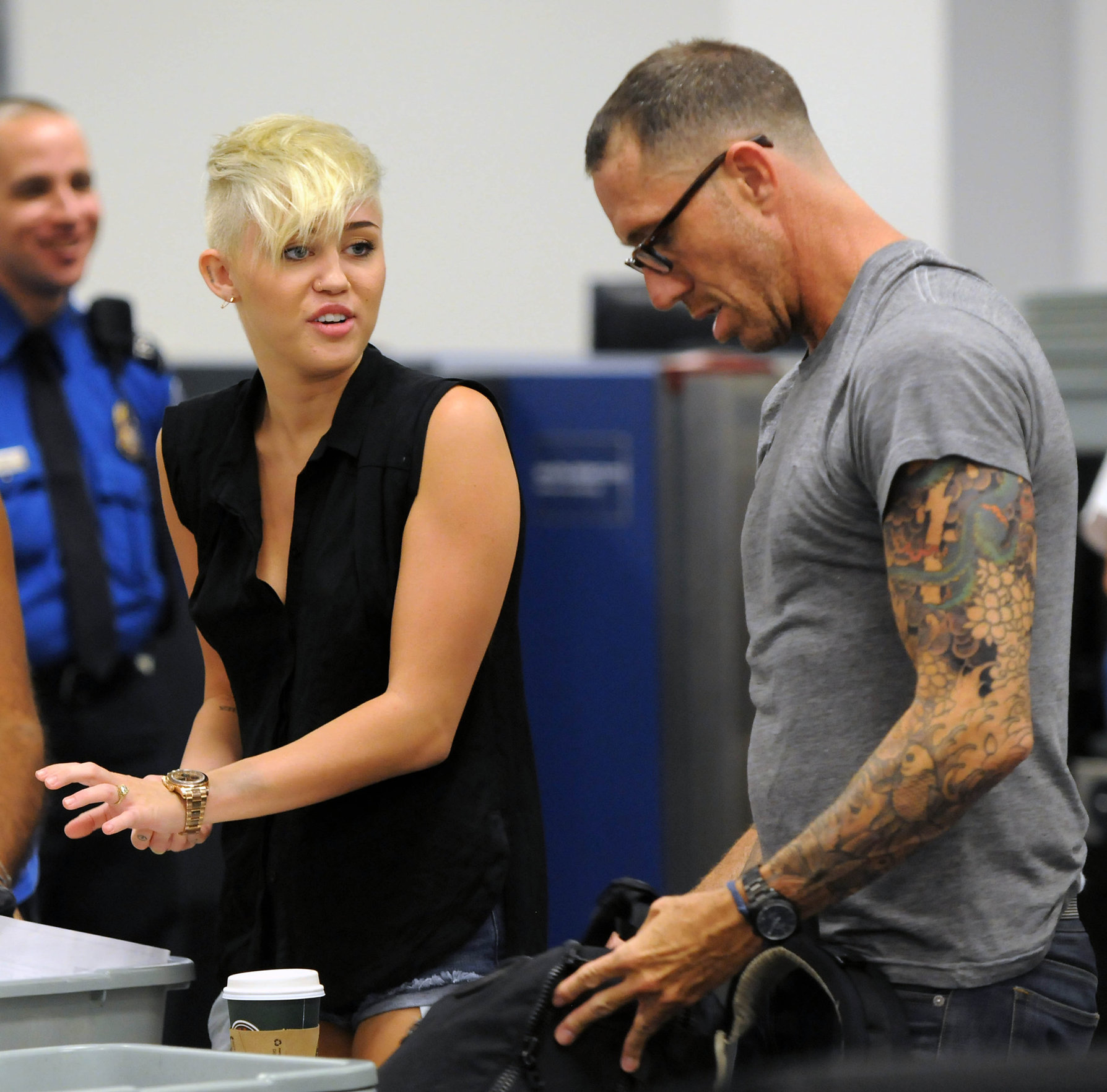 Miley Cyrus in booty shorts in LA