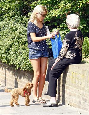 Mollie King London candids April 23, 2011 