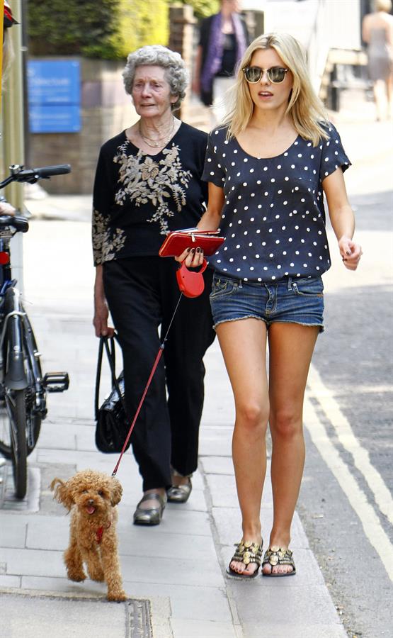 Mollie King London candids April 23, 2011 