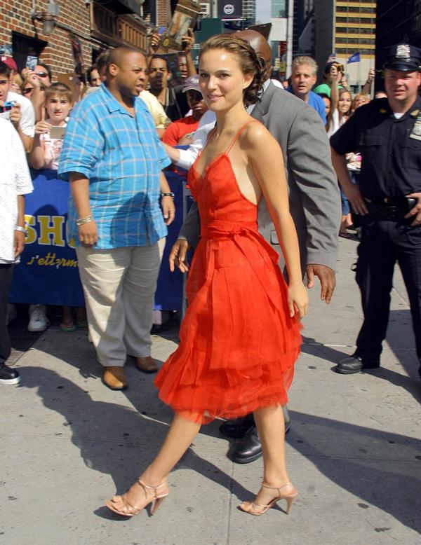 Natalie Portman –  Late Show  arrival in NY 7/29/04  