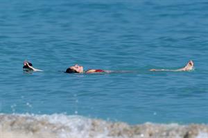 Nicole Trunfio bikini candids in Miami Beach 11/1/12