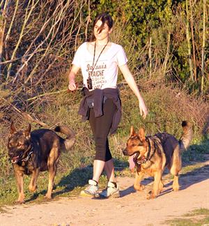 Nikki Reed walking her dogs in the Santa Monica Mountains (03.02.2013) 