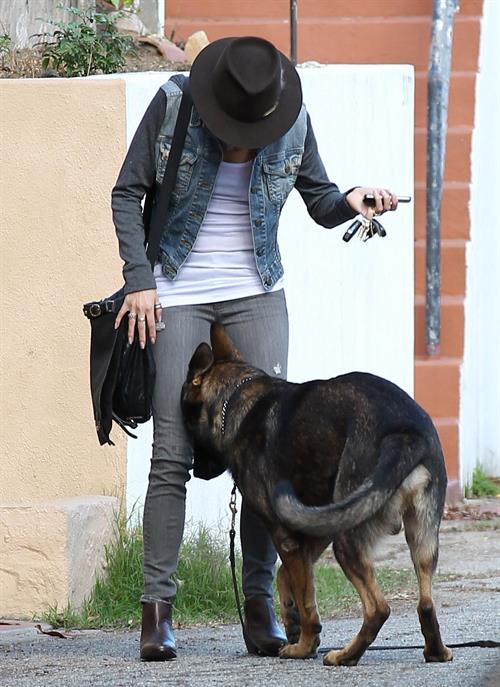 Nikki Reed Takes her dog out for a walk in Sherman Oaks, California (November 19, 2012) 